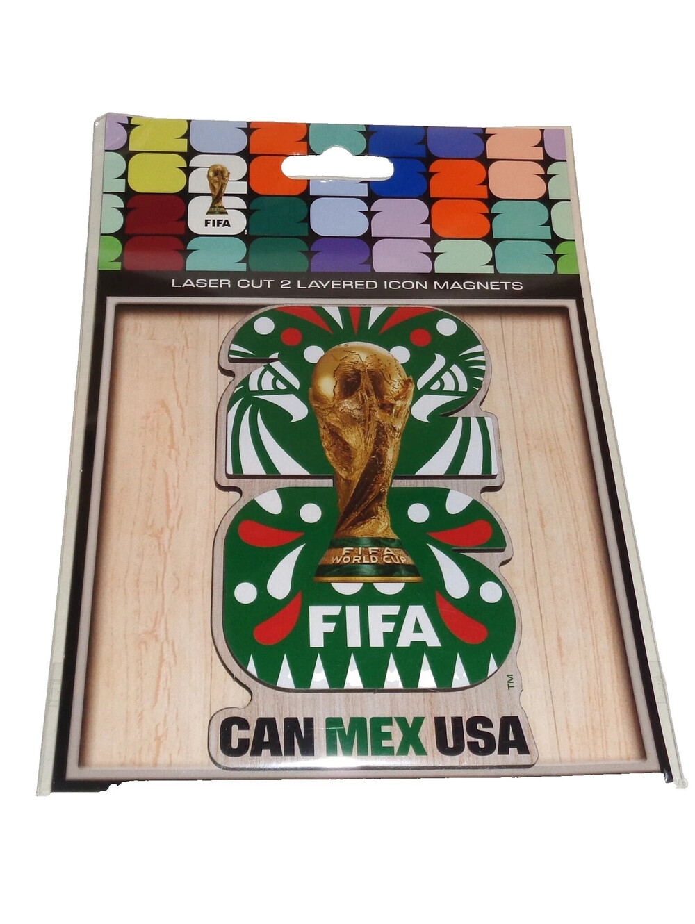 2026 Official FIFA World Cup Laser Cut 2-Layered Icon Refrigerator Magnet
